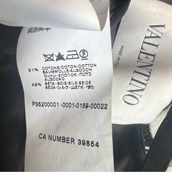 Valentino Black Silk/Cotton Black Bow Dress Cocktail Dress - Picture 8 of 8